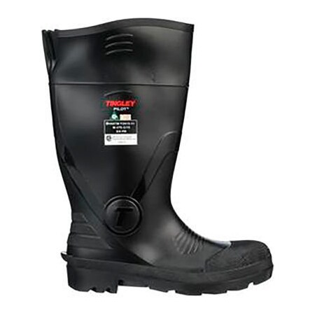 Tingley Rubber Boots, Steel Toe, 15" Height, Black, 6 31341.06